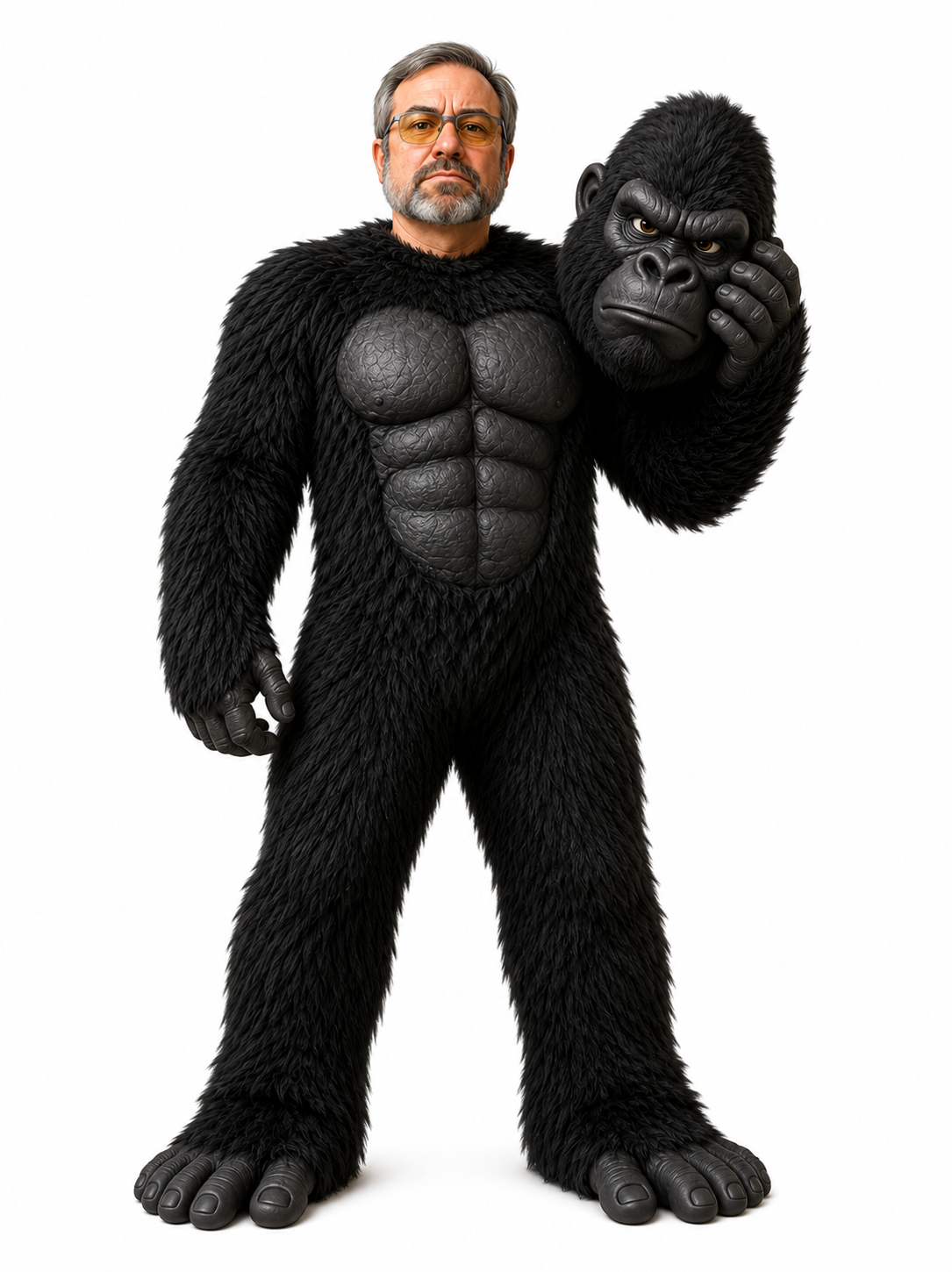 Karl Kurrle in gorilla costume