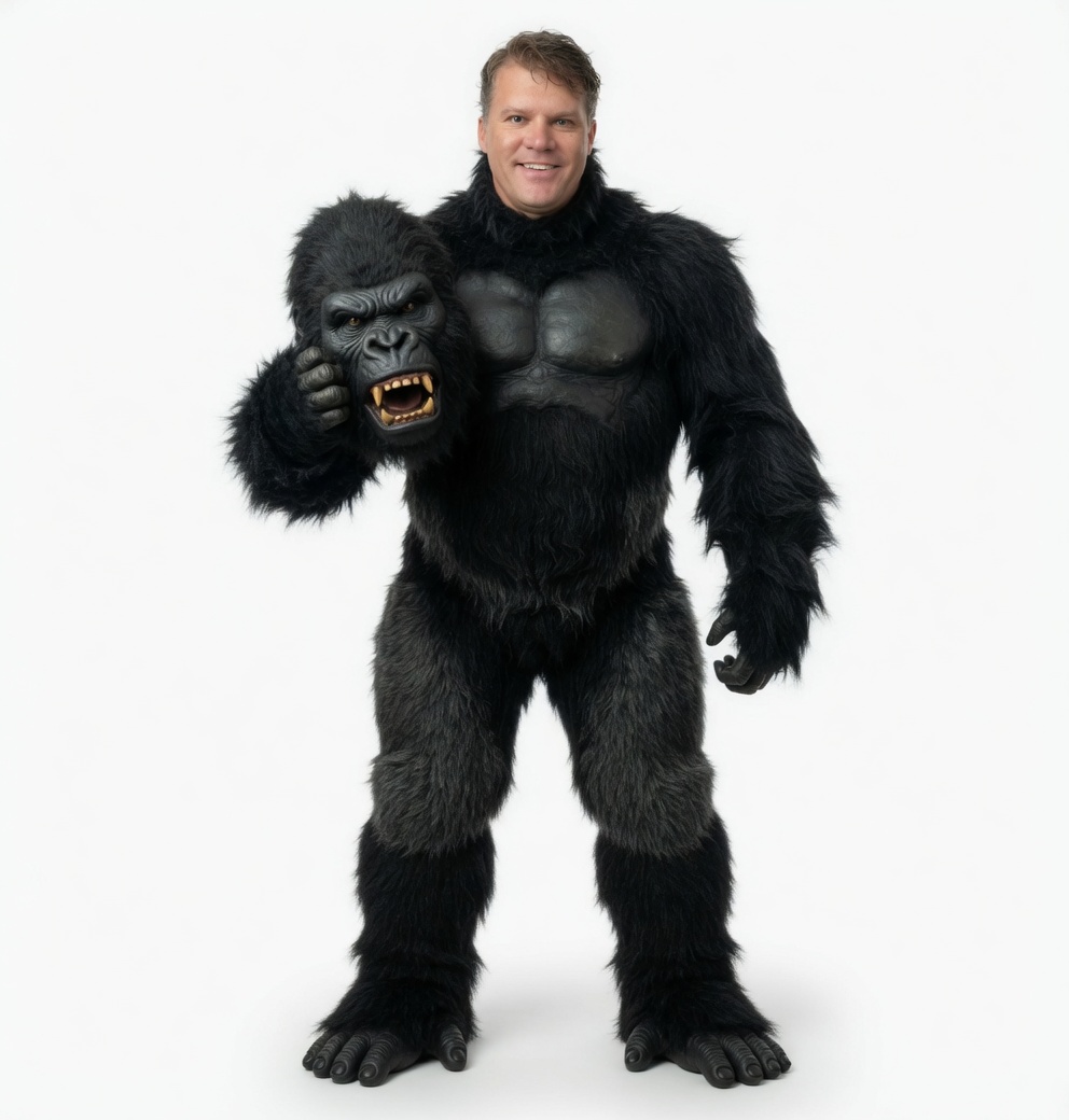 Richard Loomis in gorilla costume