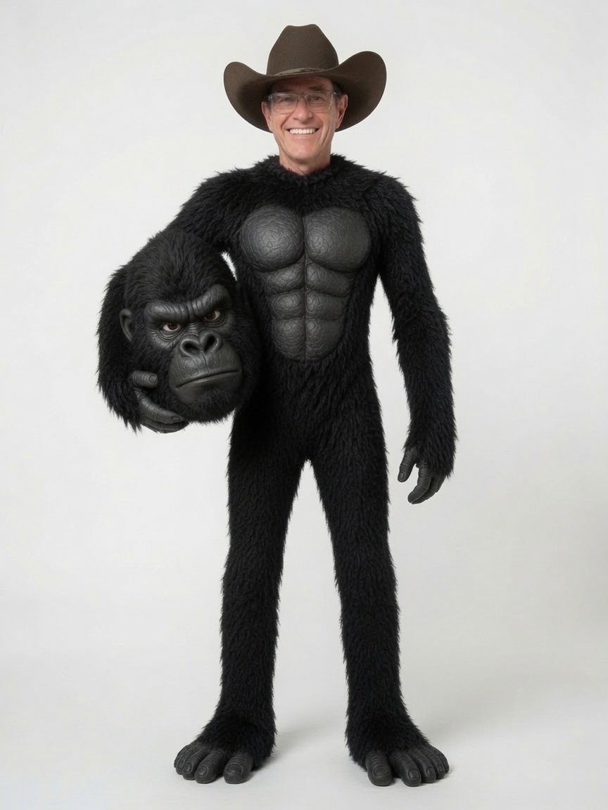 Ted Foster in gorilla costume